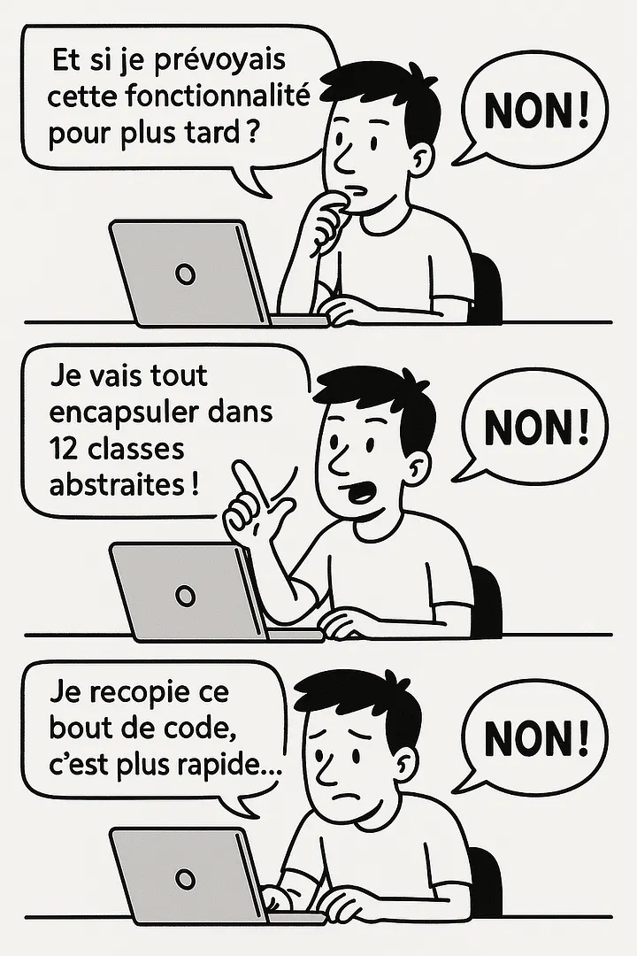 Jour #20 - Des acronymes pour prendre soin de son design (KISS, DRY, YAGNI)